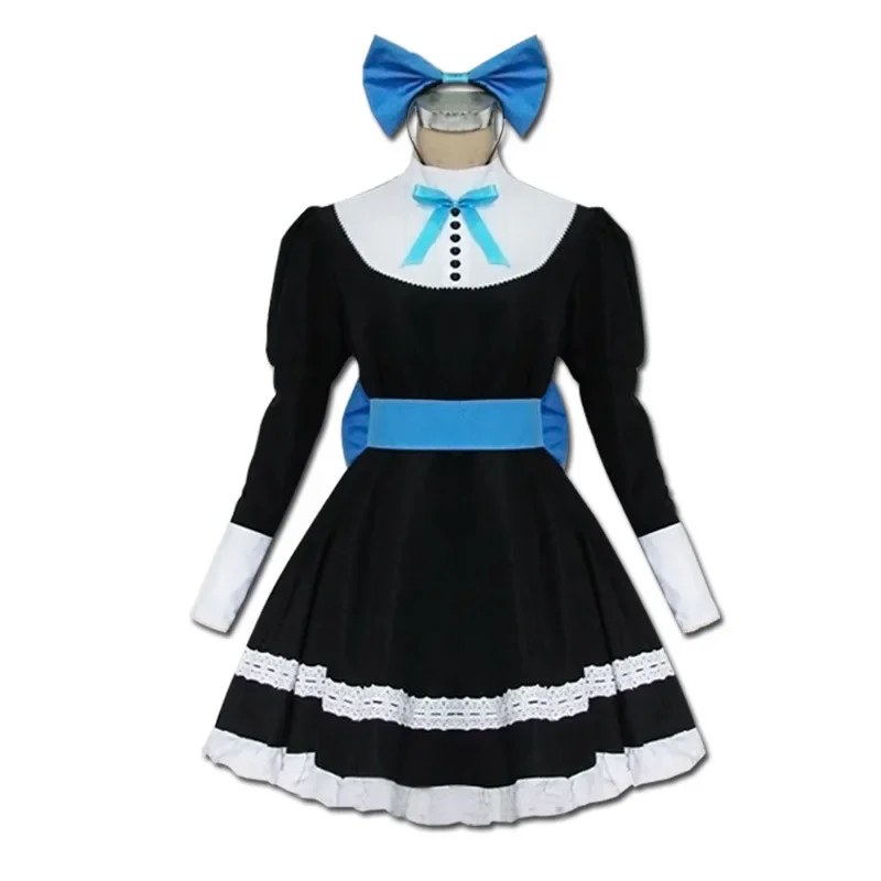 Panty & Stocking With Garterbelt Heroine Anarchy Stocking Black Dress Cosplay Costume Lolita Dress Halloween Cosplay Costume