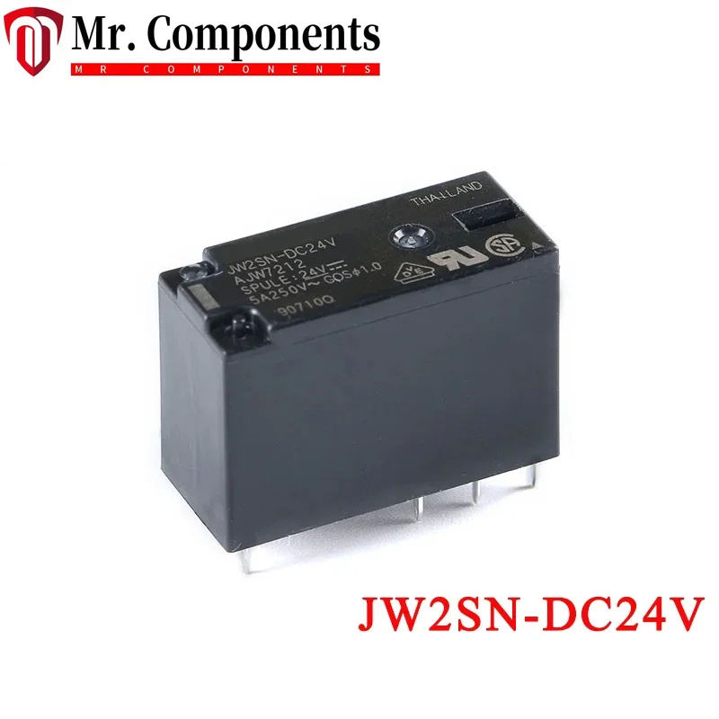 5PCS JW2SN DC12V DC24V DC 12V 24V 5A JW2SN-DC12V JW2SN-DC24V Power Relays 8Pin Open And Two Closed Relais In stock