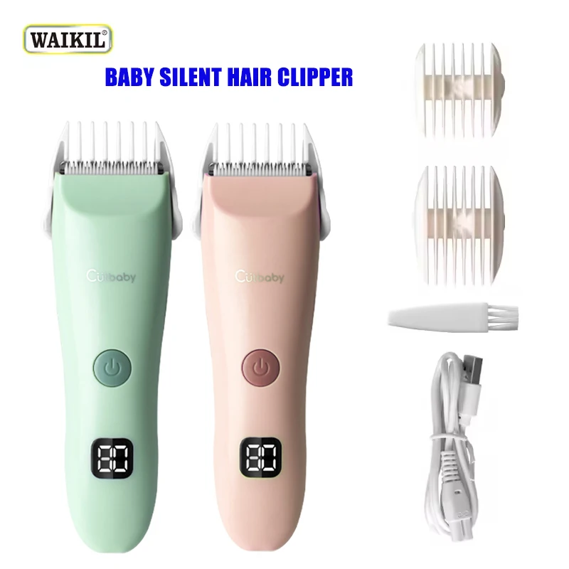 

WAIKIL New Professional Baby Silent Barber USB Charging Low Noise Electric Barber Children's Trimmer Waterproof Shaving Machine