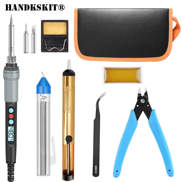 

90W Digital Display Soldering Iron Eu/uk/us Regulations High Power Adjustable Temperature Soldering Iron Set