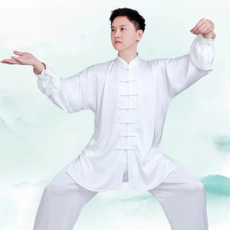 Acetate Satin Men's Women's Tai Chi Suit Yoga Meditation Uniform Martial Arts Wing Chun Clothing