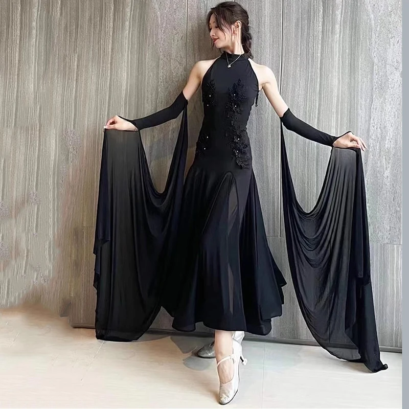 

Modern Dance Clothes 2024 New Ballroom Dance Dress Women's Competition Standard Tango Party Waltz Practice Wear Costume