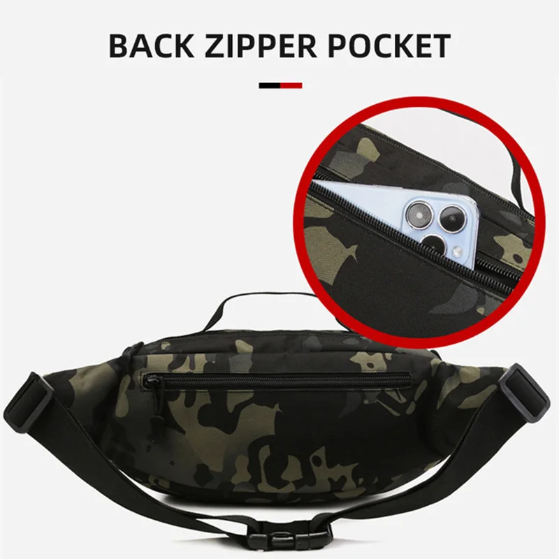 Fanny Pack Men Tactitcal Bag Camping Waist Chest Molle Bags Belt Camping Outdoor Hunting Assualt Hiking Backpack Travel Sling