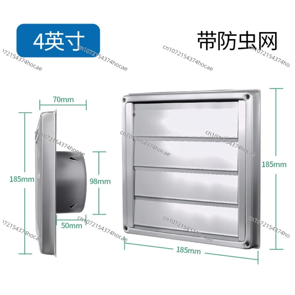Weatherproof Stainless Steel Round Vent Hood 4/5/6 Inch Anti Insect Louvered Outlet Cover For External Wall Dryer Vent
