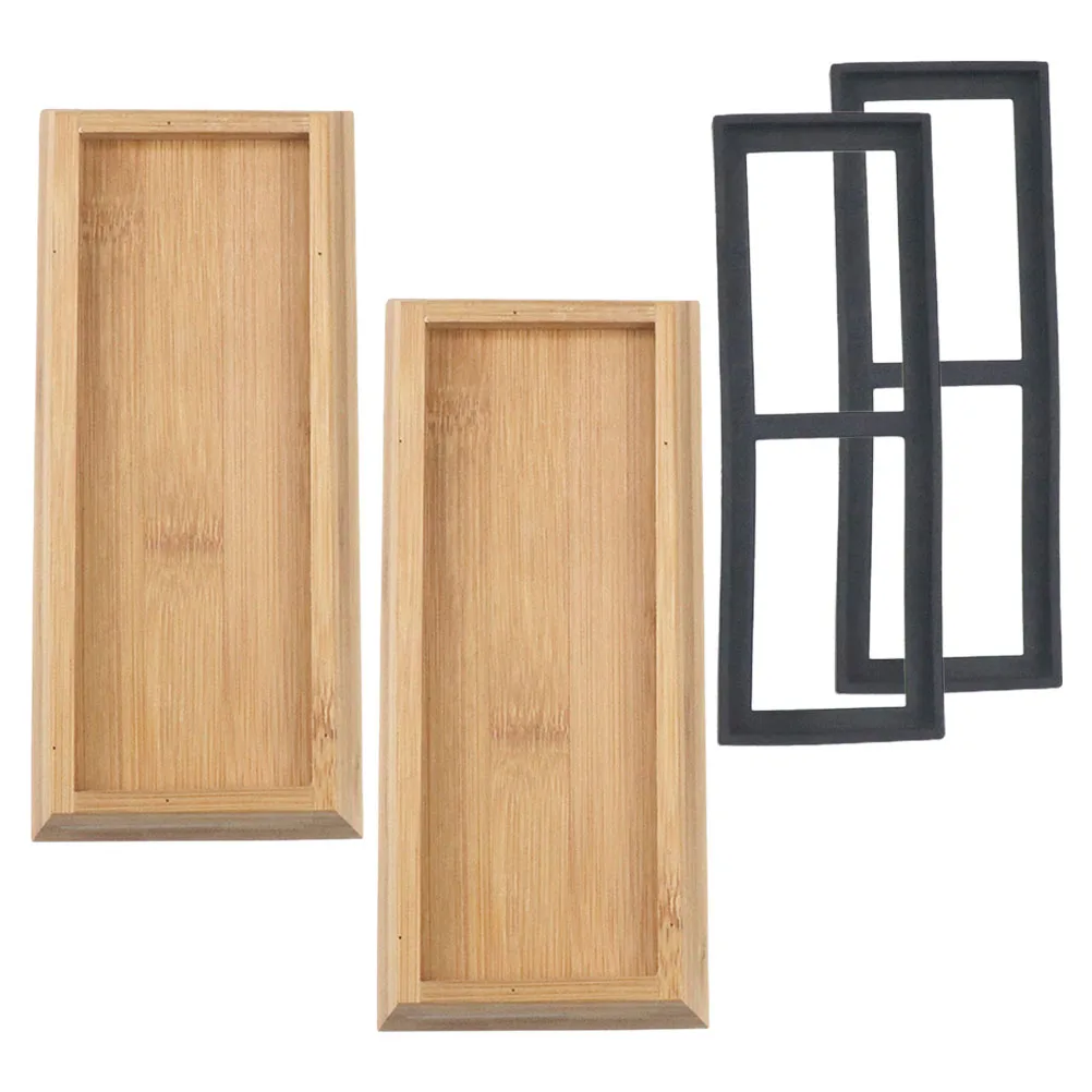 

2Sets Bamboo Whetstone Base Non Slip Sharpening Stone Holder Home Sharpener Storage Rack Durable Sharpening Stone Base
