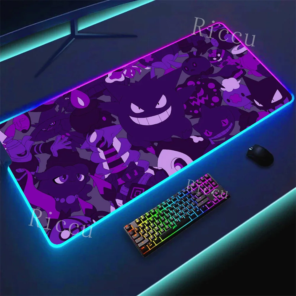 

PC peripherals Gaming LED Keyboard Laptop Japan Cool HD Anime Mouse Pad P-pokemon Desk Mat RGB G-gengar Gamer Cabinet Mouse pad