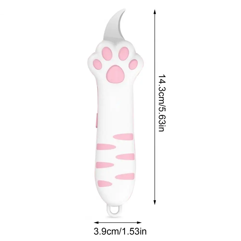 Women Portable Cat Knife Cute Cat Paw Box Cutter Retractable Claw Knife for Women Cat Scratching Paper Knife Mini Cardboard
