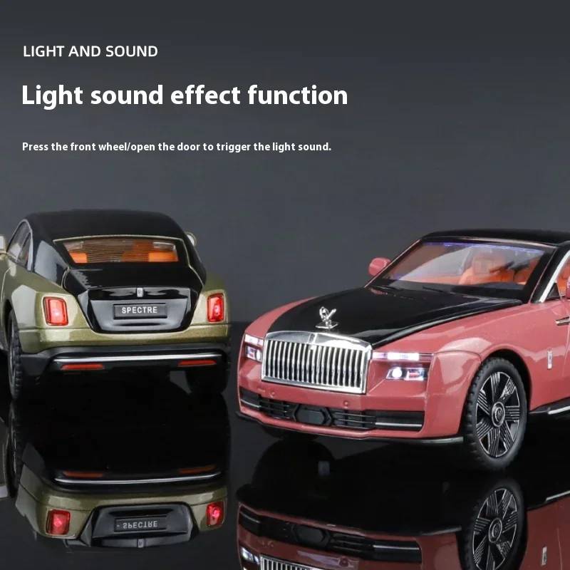 1:24 شبح الطاقة الجديدة دييكاست سيارة معدنية لعبة مجسمة نموذج الصوت والضوء التراجع مجموعة الصبي هدية