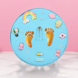 Fai da te nascita del bambino impronta di mani e piedi decorazione Souvenir neonato luna piena 1 anno di crescita regalo di compleanno commemorativo per bambini