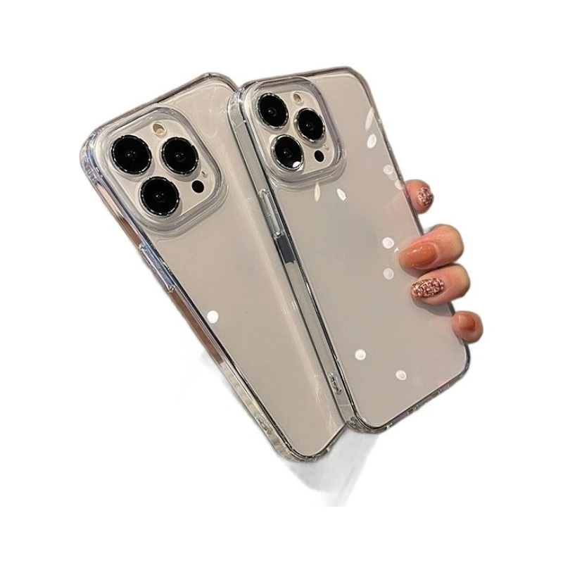 2025 New Clear Acrylic Phone Case for iPhone 17/16 Pro Max/15/14 Pro Max/13 Drop Protection Groove Epoxy Protective Cover