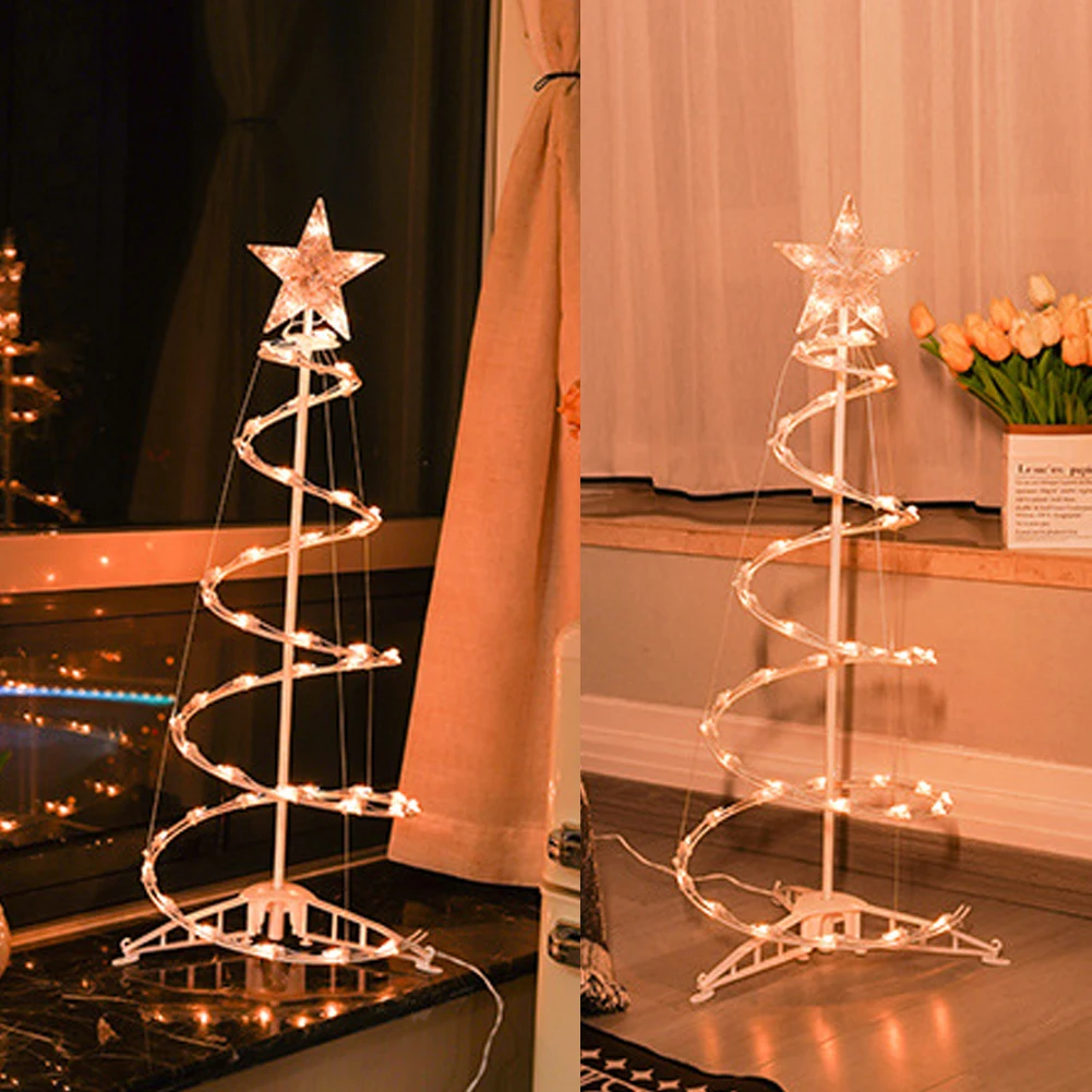 

Pre-Lit Spirals Indoor Outdoor LED Tree Warm Light For Bedroom