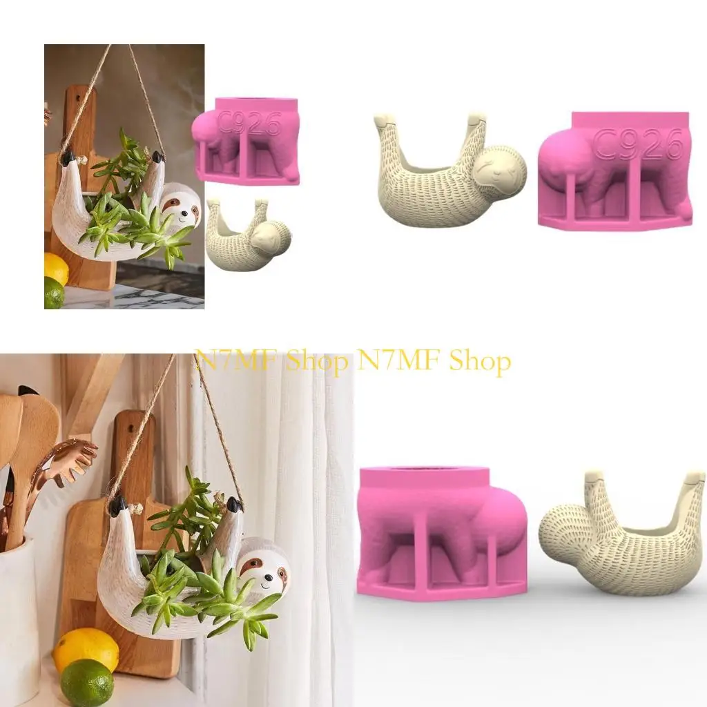 

N7MF Гибкая силиконовая плесня форма для бетонных сочных горшков и ремесел