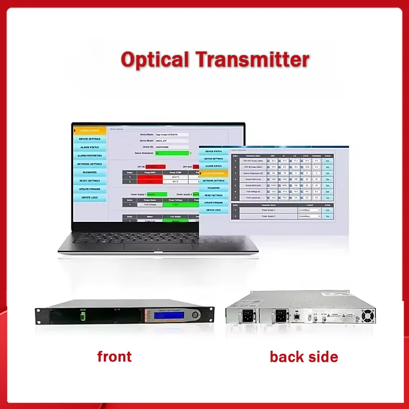 Cable TV HFC FTTH network Cable TV direct modulation 10dB 25KM optical transmitter RF to optical converter fiber optic transmitt