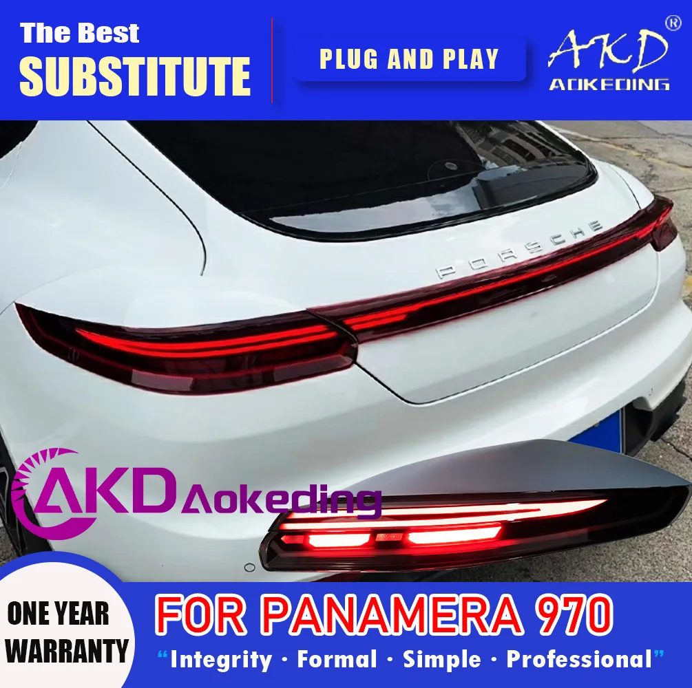 AKD Tail Lamp for Porsche Panamera 970.2 LED Tail Light 2014-2016 Panamera Rear Fog Brake Turn Signal Automotive Accessories