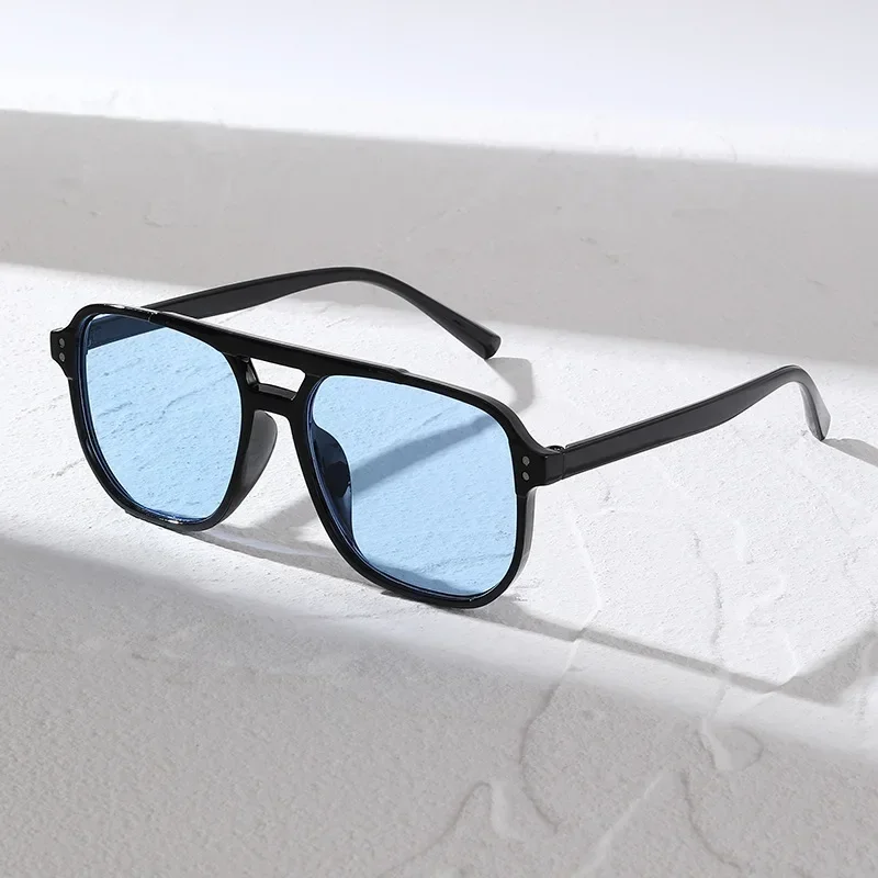 1pcs Vintage Square Sunglasses Women Luxury Brand Big Frame Men Sun Glasses Black Fashion Gradient Female Sunglasses