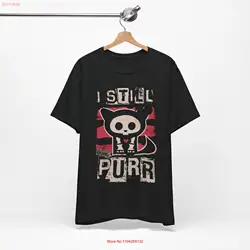 I Still Purr Kit the Cat T Shirt Skelanimals Scene Emo Fashion 2000's Hot Topic Vintage long or short sleeves