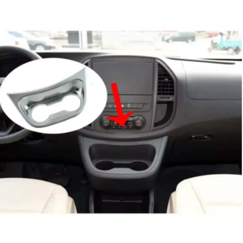 

Для Mercedes-Benz Vito W447 2014-2022 аксессуары для интерьера, держатель для стакана с водой на переднем сиденье, декоративная панель, накладка