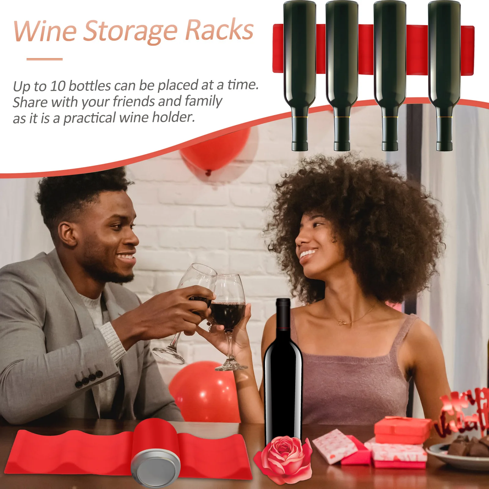 

1Pcs Silicone Wine Bottle Stacker Folding Red Wine Holder Slip Pads Anti-Slip Bottle Rack Organizer for Home Bar Fridge