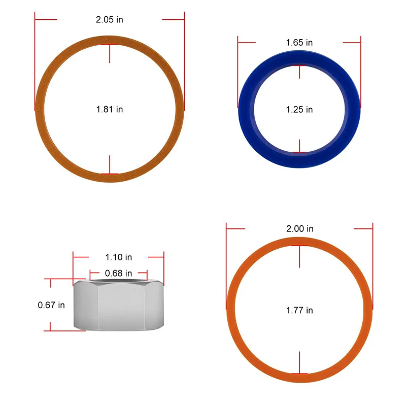 NONY 6803329 7137769 Hydraulic Lift Cylinder Seals Kit Fits for Bobcat 444, 500, 520, 530, 533, 540, 542B, 643, 731, 743 Etc