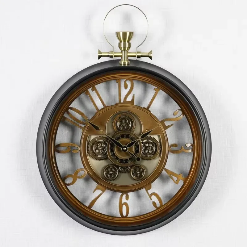 Modern Simple Luxury Wall Clock Metal Pendulum Quartz Clock for Living Room Desktop Home Decor Silent Non Ticking