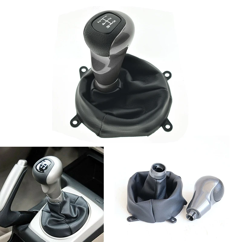 Manual Car 5 Speed Gear Shift Knob Shifter With Boot Cover Case For Honda Civic 2006 2007 2008 2009 2010 2011 54102-SNA-A02