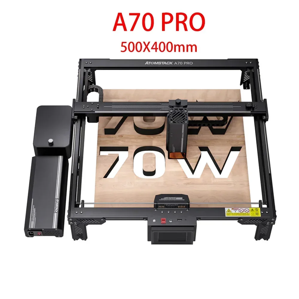 ATOMSTACK A70 Pro 360W Laser Engraving Machine With Cutter 500x400mm Work Area Air Assist Dual-Mode Output CNC Laser Engraver