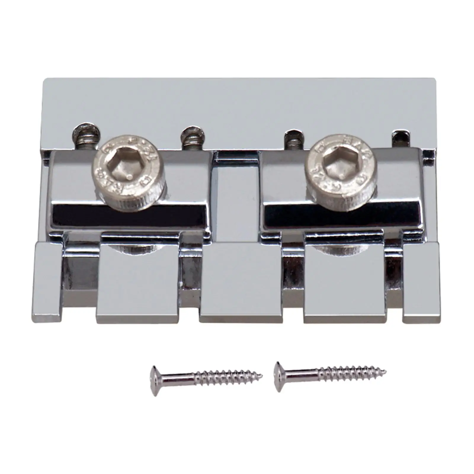 Headless Guitar Nut Zinc Alloy Locking Nut with Screws Electric Bass Guitar Parts for Stable Tuning