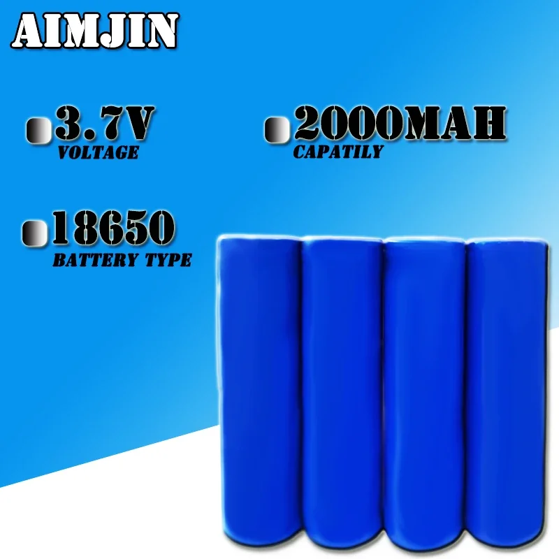 

18650 New Lithium-ion Rechargeable Battery 2000mAh 3.7V Lithium Battery