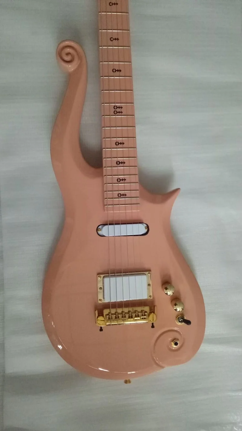Full pink 6-string electric guitar, with gold hardware, solid wood quality, professionally made by a team, free delivery