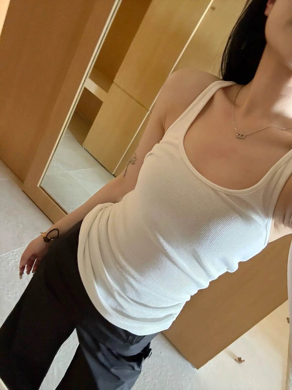 Slim Fit Cotton Vest Women's Sleeveless Tank Top Casual Summer Style K481-7 Pure Color Thread Cotton 95% Spandex 5%