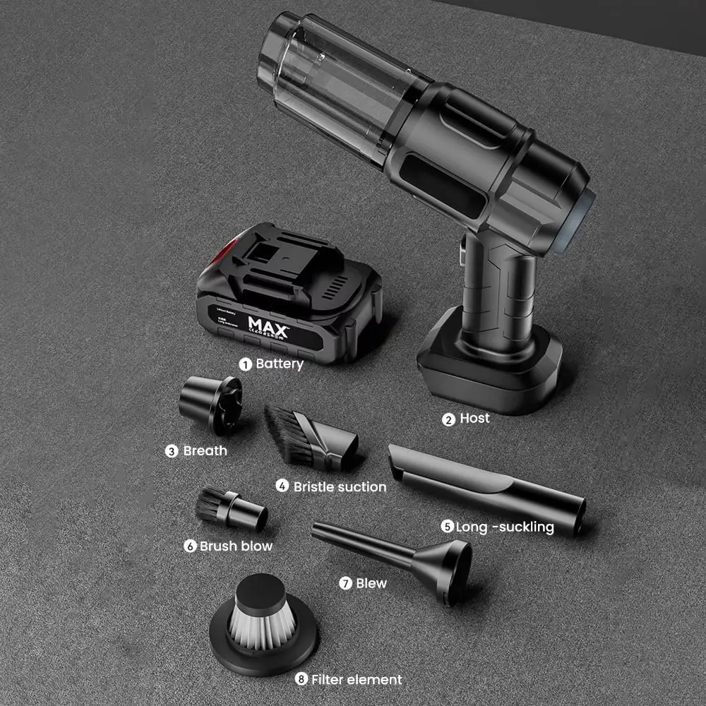 

4 in1 Car Vacuum Cleaner Strong Suction High Power Wireless Dust Blower Rechargeable Multifunctional Air Dust Collector