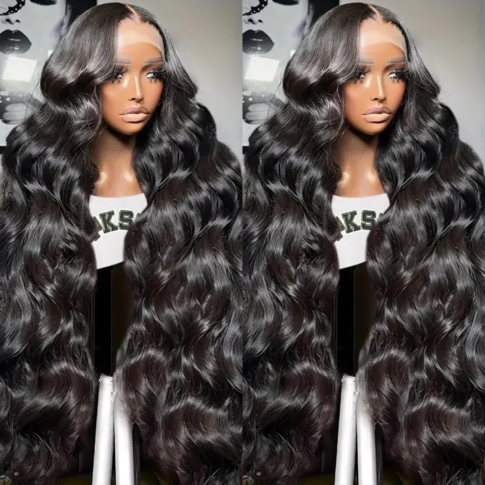 Perruque Lace Front Wig Body Wave brésilienne Remy, cheveux naturels, 13x6, 13x4 HD, pre-plucked, densité 250, 30 40 pouces, pour femmes