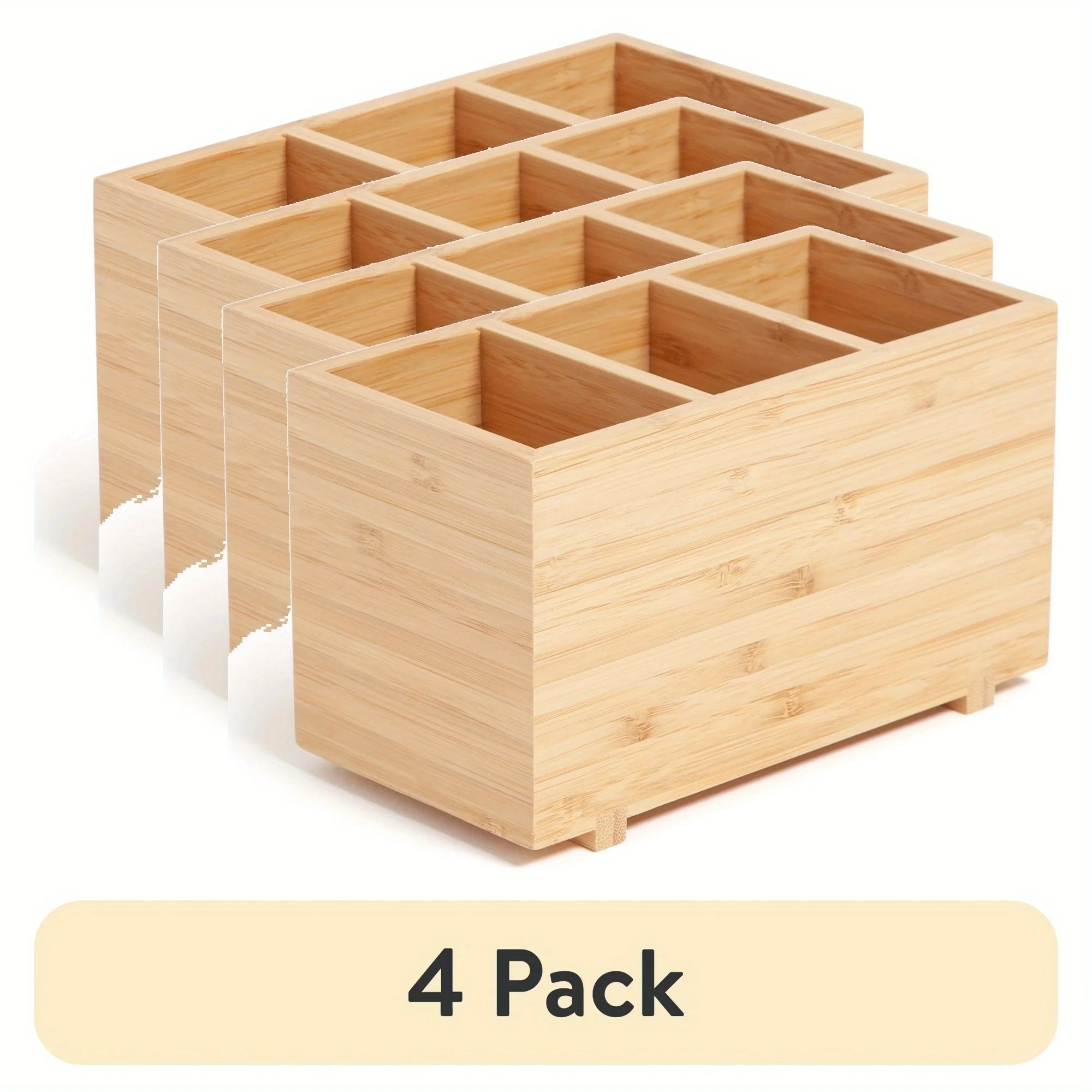 

Настольный органайзер, 7 x 3,5 x 4,2 дюйма, бамбук, изготовлен из натуральных материалов