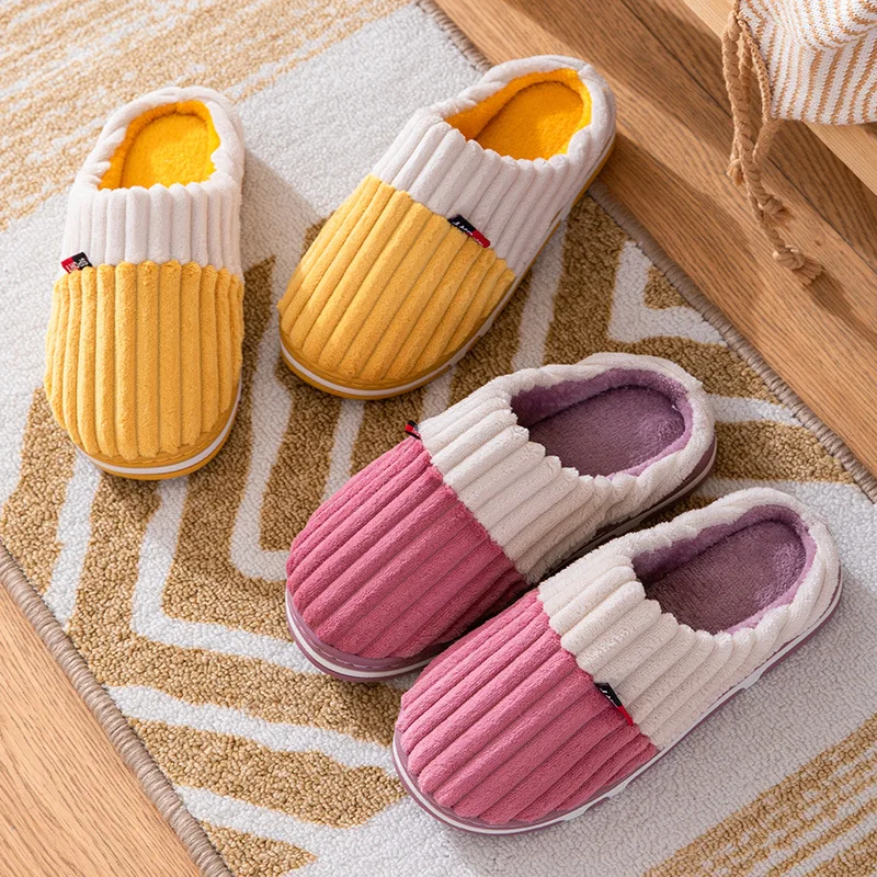 

Удобные женские мягкие хлопковые тапочки с улыбкой, теплые нескользящие плюшевые домашние хлопковые тапочки, мужские зимние парные хлопковые тапочки