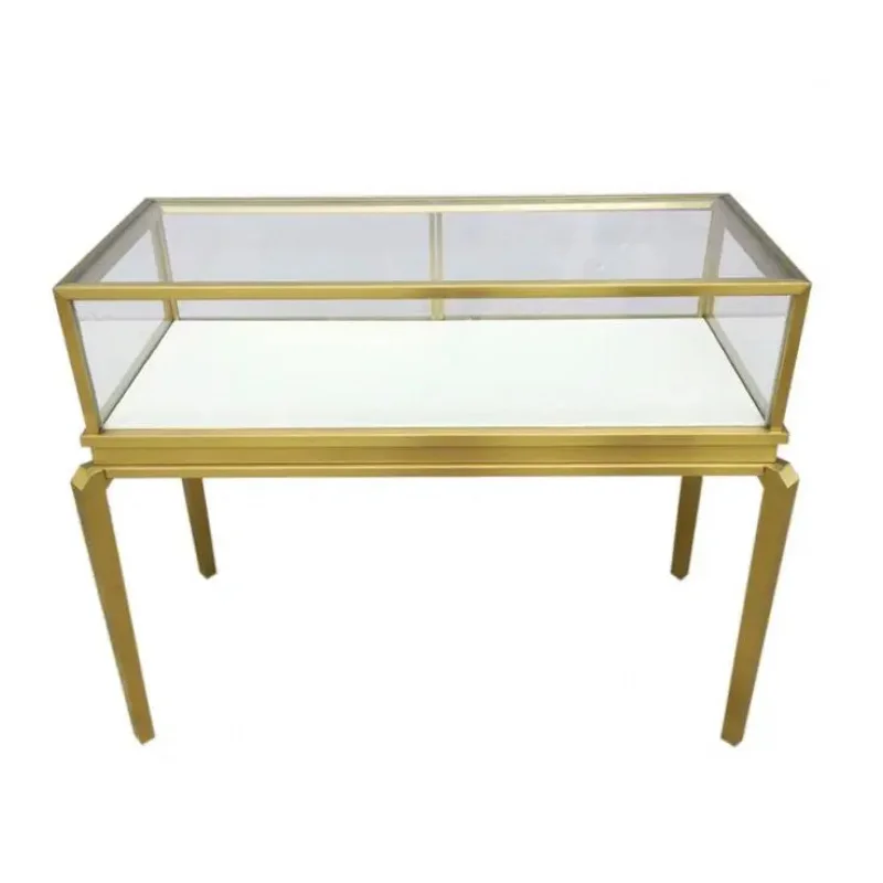 custom.Modern Custom Jewelry Display Stand，Belt LED Lighting，Suitable jewelry design，Design，Metal structure