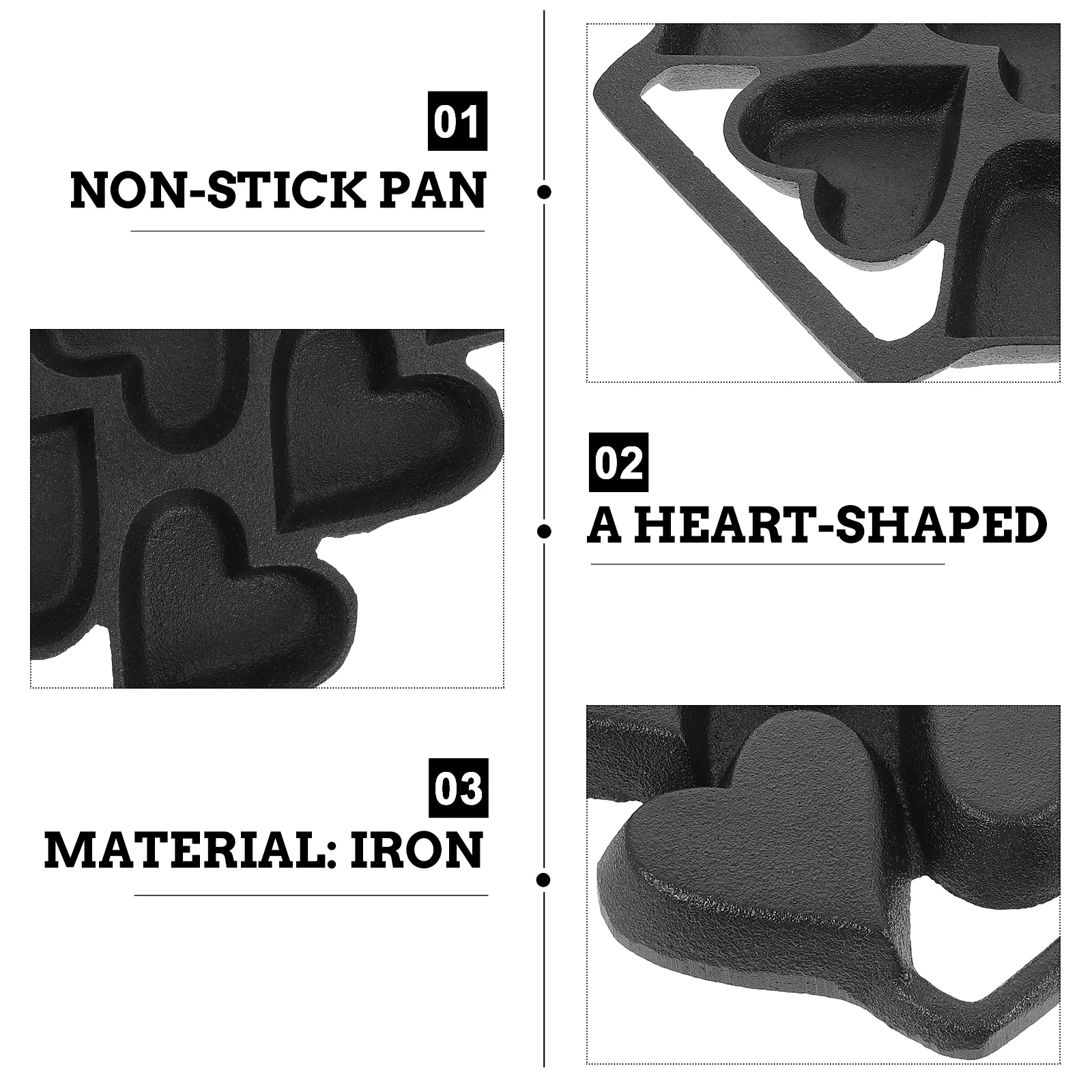 

Heart-Shaped Cake Mold Baking Supplies Kitchen Dessert Tool Iron Pan Oven Refrigerator Compatible Simple Design For