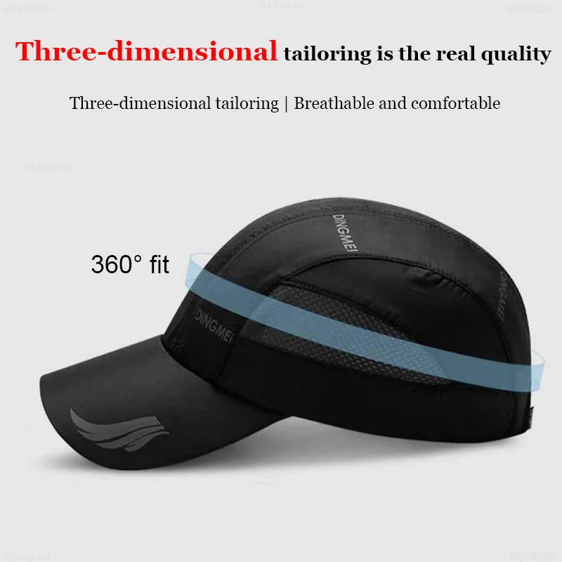 Picture 5: Men Women Outdoor Running Cap Leisure Sport Baseball Cap Quick-dry Waterproof Sunshade Hat Thin Breathable Adjustable Unisex Hat