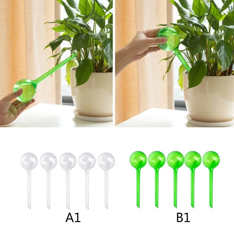 3/5 Pcs Plant Watering Bulbs Automatic Self-Watering Globes Plastic Balls Garden Water Device Watering Bulbs For Plant Promotion