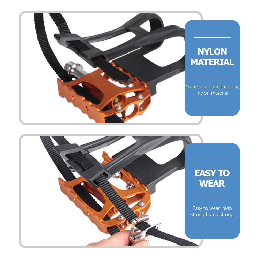 

4pcs Pedal Straps Adjustable Bike Footrest Straps For Exercise Bike Replacement Anti-Slip Cycling Accessories Sports Fitness