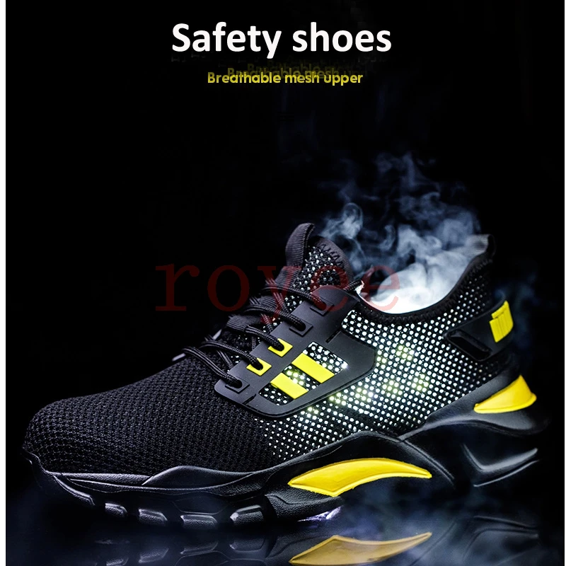 2024 Work Safety Shoes Men Black Shoes Safety Boots for Men Indestructible Work Sneakers Protective Steel Toe Shoe zapatos mujer