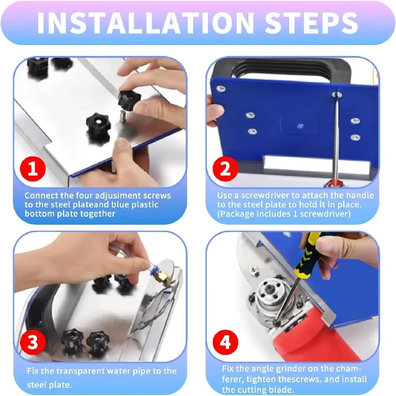 حامل طاحونة زاوية عالمي 100 للبلاط 45 ° قطع الشطب، دعامة قطع دقيقة خاصة. حامل ثابت لشطب البلاط