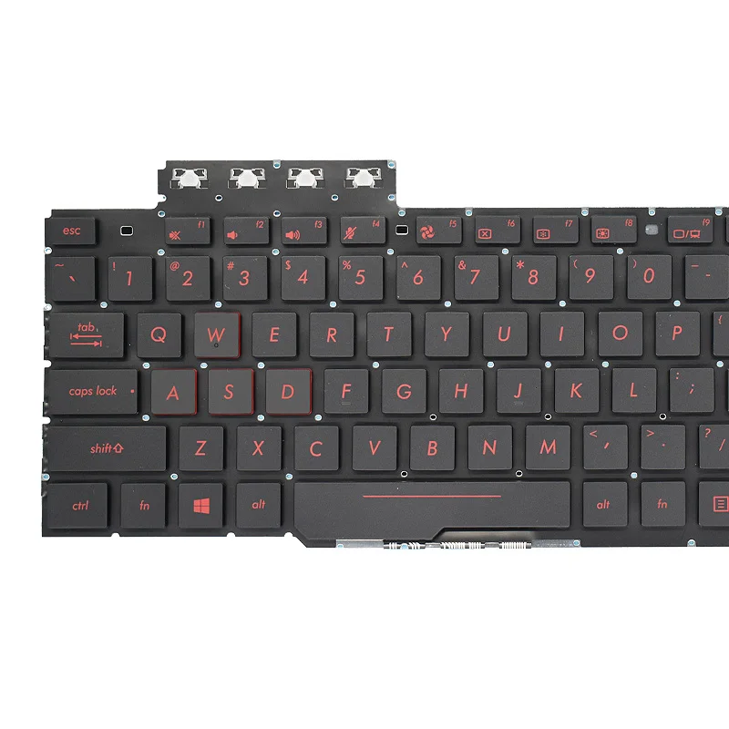 New US/Russian Backlit Keyboard for ASUS V170746BK1 ROG FX503 FX503VD FX503VM FX503V FX63 Notebook PC Keyboards Red Keycaps 5