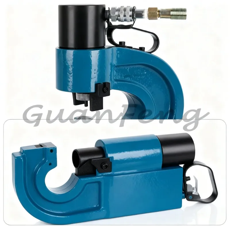 Split hydraulic busbar punching tool CH-60, used as a punching machine for steel, copper, and workshop processing