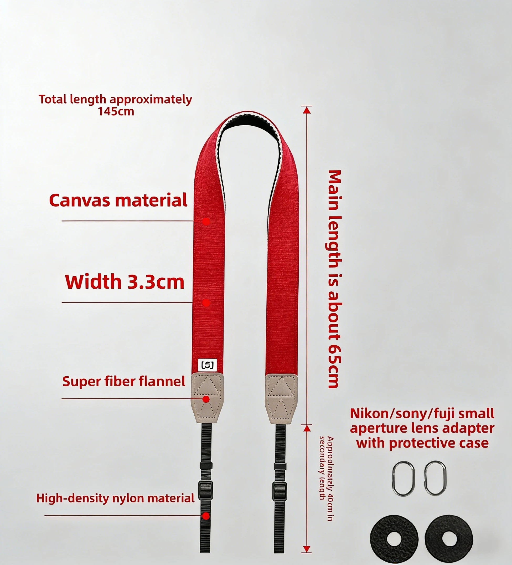 Camera Accessories Neck Strap Crotch Strap for Adjustable Quick Release for Canon Nikon Fuji Panasonic Leica C Universal
