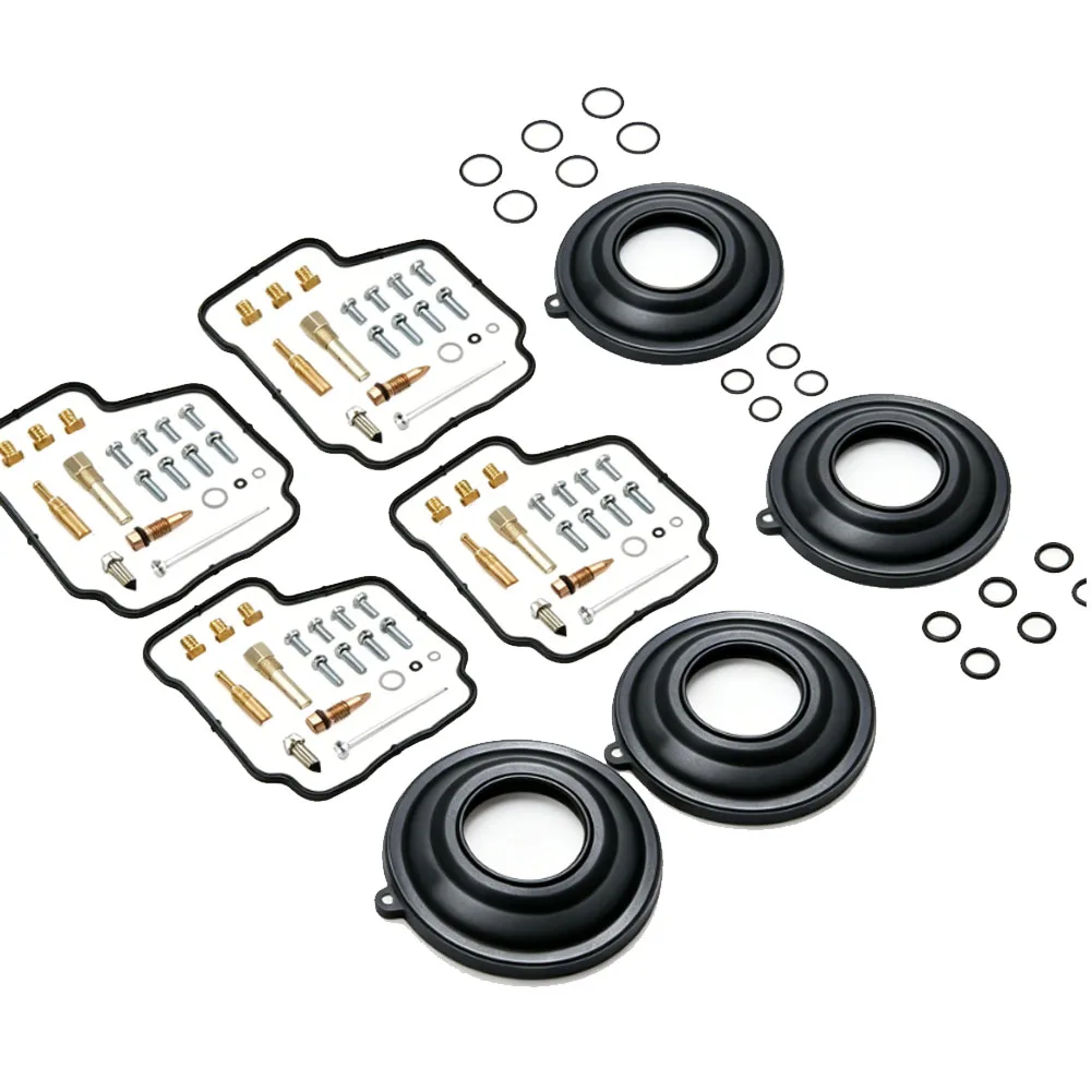4-Pack Motorcycle Carburetor Rebuild Kit for Honda CBR250R MC19 MC22 Service Kit with Vacuum Diaphragm Gasket Jet Needle 4 Sets