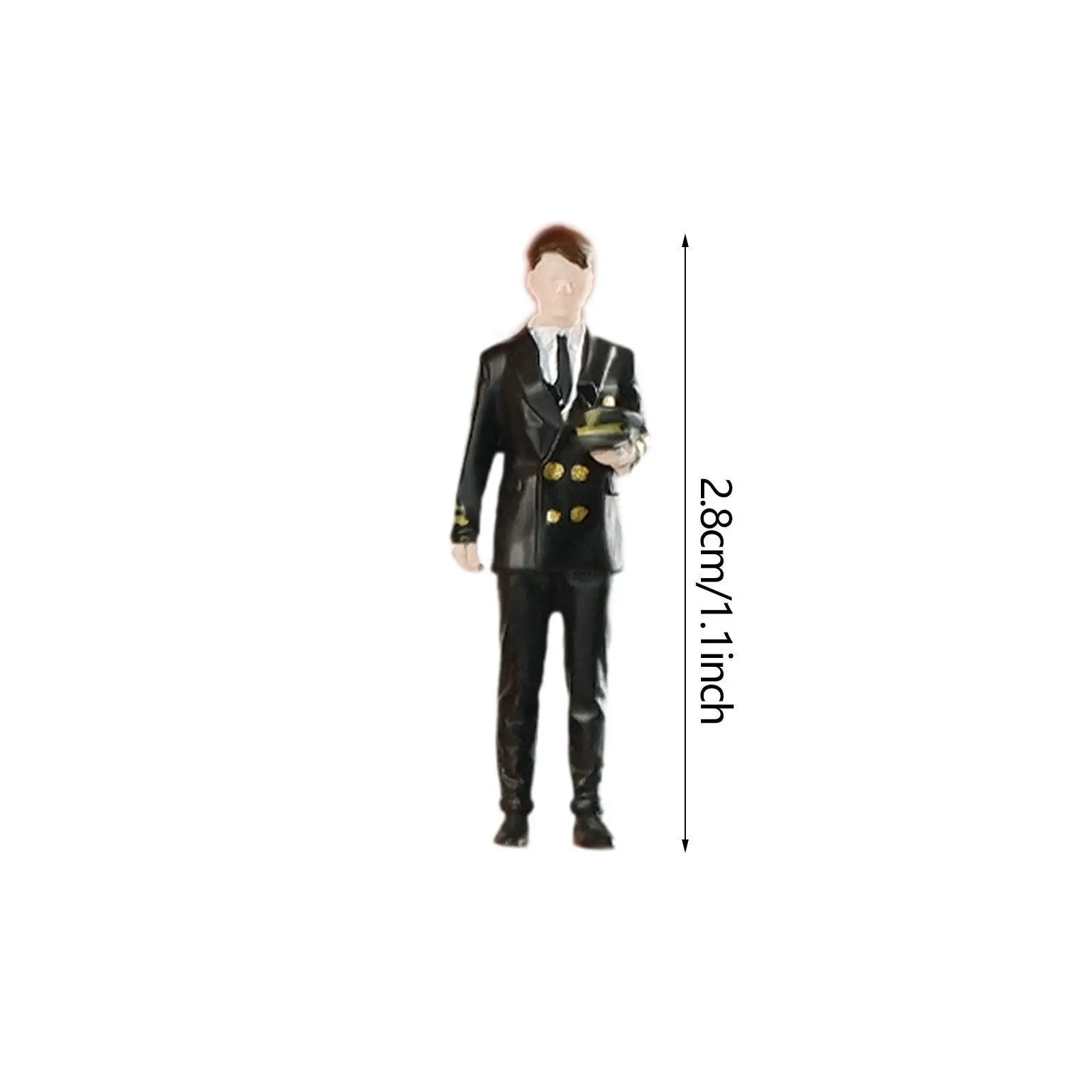 1:64 Scale Boy Figure Pose Scene Miniature People Model Ornament Trains Architectural Painted Figures Miniature DIY Scene Decor