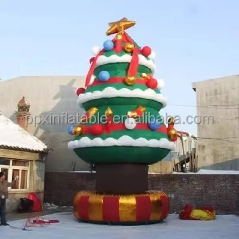 Inflatable Christmas Tree High Giant Inflatable Cartoon Christmas Tree For Advertising Street Decoration