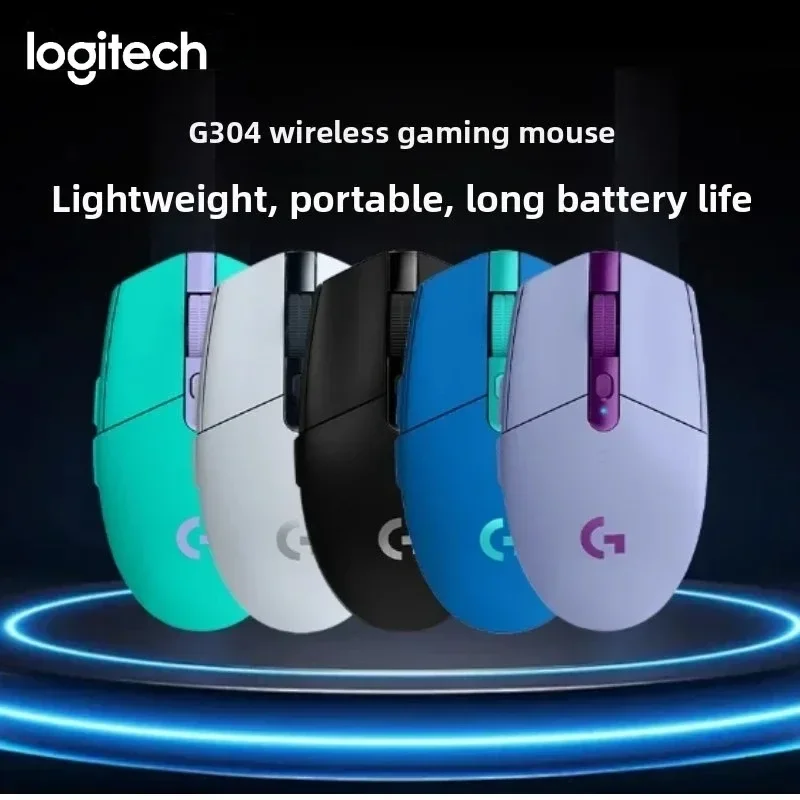 ماوس الألعاب اللاسلكي Logitech G304 G305 LIGHTSPEED، مستشعر Hero 12K DPI، 6 عمر بطارية طويل للغاية قابل للبرمجة لألعاب الكمبيوتر