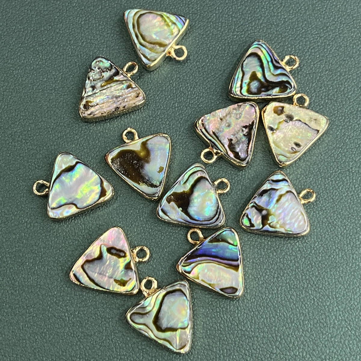 

5pc Natural Mother of Pearl Shell Pendants Shiny Colorful Abalone Shell for Ladies Jewelry Making DIY Bracelet Earrings Gift