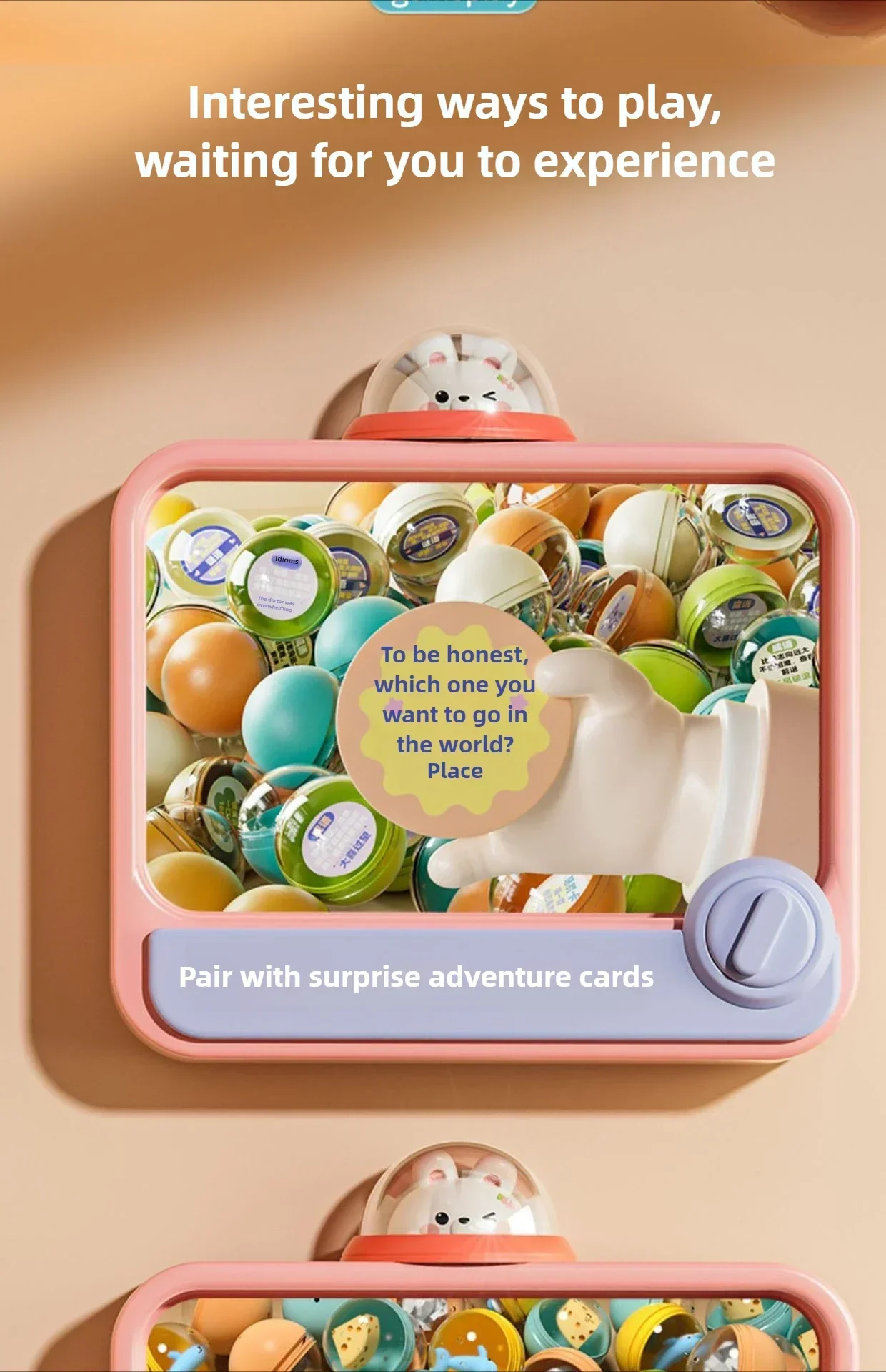 Kinder Desktop Spiel Maschine Überraschung Blind Ball Münze Spielen Spiel Mini Clip Puppe Klaue Arcade Maschine Kinder Geburtstag Weihnachten Geschenk – Detail 15